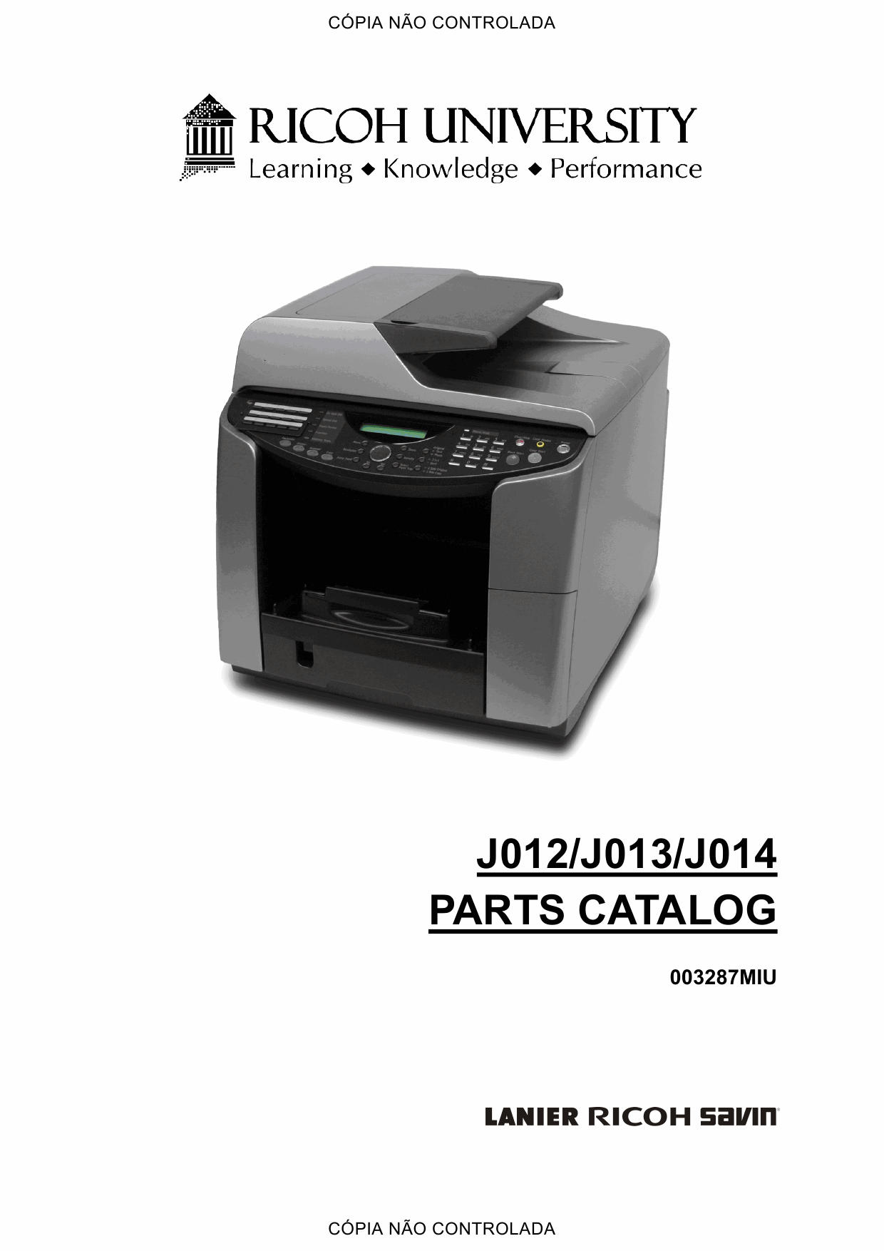 RICOH Aficio GX-3000S 3000SF 3050SFN Parts Catalog-1